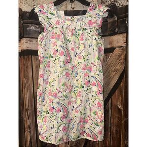 Girls Crown & Ivy Size 12 Cap Sleeve Floral Dress